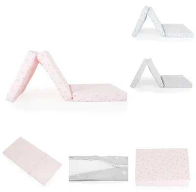 Produktbild von Moni Babybett Klappmatratze Mirage 120 x 60 x 6 cm Bezug waschbar Reißverschluss rosa