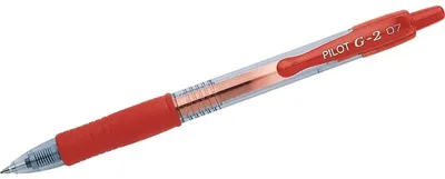 Produktbild von Pilot Gelroller G-2 0.7, Ausziehbarer Gelschreiber, Rot, Rot, Transparent, Kunststoff, Medium, Rund