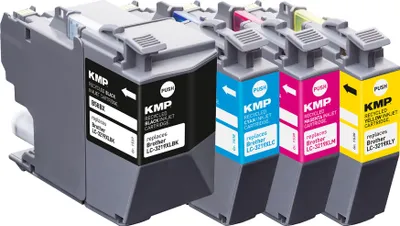 Produktbild von KMP Tintenpatrone passend für Brother LC3219XLBK, LC3219XLC Multipack