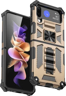 Immagine prodotto di Per Samsung Galaxy Z Flip4 5G Armor Magnetic Case Custodia del telefono cellulare Custodia d'oro