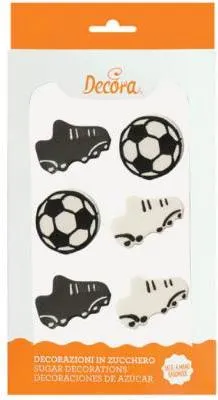 Produktbild von Zucker-Tortendeko Fußball, 6St