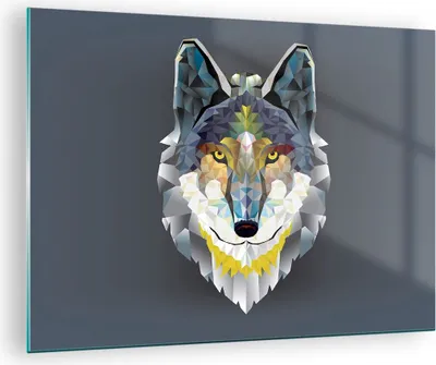 Produktbild von Bilder auf glas - Tier Abstraktion - 70x50cm - Glasbilder - Wandbilder - Kunstdruck - zum Aufhängen bereit - Wanddekoration aus Glas - Glas Bilder - Wandbild auf Glas - Einteilig - GAA70x50-3633