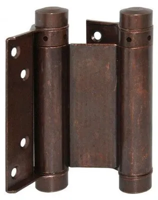 Immagine prodotto di Cerniere a molla vai e vieni per porte cucina ristorante o ingresso bar Bommer - 75 mm Bronzata