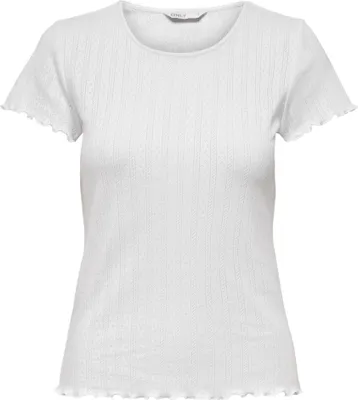 Produktbild von ONLY Damen Onlcarlotta S/S Top JRS Noos, Weiß, L