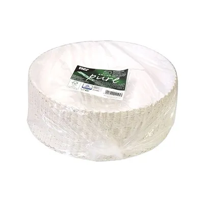 Image de Papstar Assiettes jetables en carton rond 24 cm blanc Assiettes en carton 50 pièces