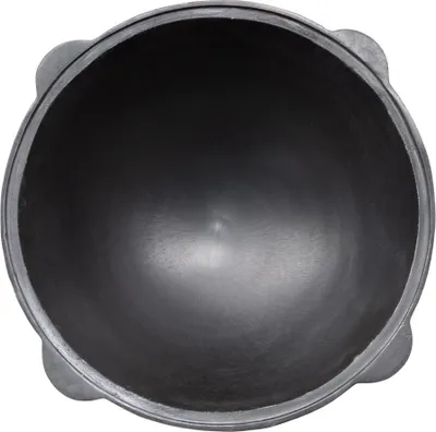 Image de COUVERCLE noir Kazan Ouzbek en fonte avec couvercle en aluminium 10 L
