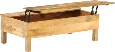 Produktbild von vidaXL Couchtisch aus massivem Mangoholz, Wohnzimmertisch, Beistelltisch, Couchtisch