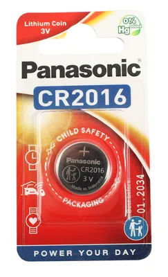 Produktbild von Panasonic CR2016 - LITHIUM COIN, Alkali, 3 V, 90 mAh, 1.6 g