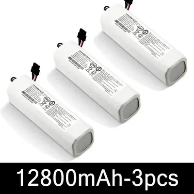 Zdjęcie produktu dla Zestaw 3 akumulatorów do robotów odkurzających - akumulatory zamienne - 14,4V 12800mAh Li-Ion - kompatybilne z modelami D9, F9, L10 Pro Plus, RLS3, RLS5, RLS5L, RLS5D