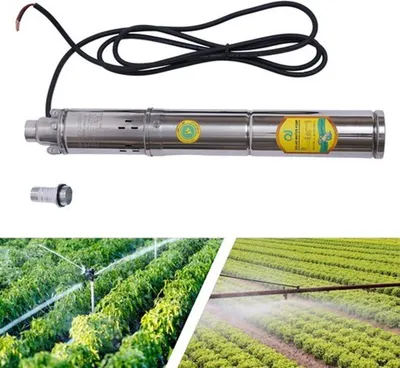 Image de Pompe submersible profonde - 24V - 370W - Acier inoxydable - Pour l'irrigation et le jardin