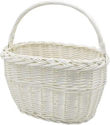 Produktbild von Famanu Einkaufskorb aus Rattan - Handgefertigt aus Weiden - 38x26x25 cm - Beige