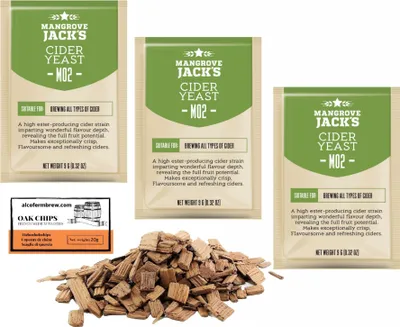 Produktbild von 3 x Mangrove Jack's - Trocken-Hefe Cider 9g - M02, Hefe zur Apfelweingärung, Hefe für Apfel und Birne, Cider Hefe