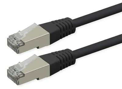 Produktbild von ROLINE Patchkabel Cat.6 (Class E), PoE, S/FTP (PiMF), schwarz, 15 m