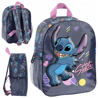 Produktbild von PASO – Kleiner Kindergartenrucksack für Kinder, ein Fach, Disney Stitch 3D