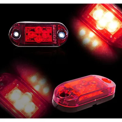 Obrázok produktu pre Červená LED obvodová/signalizačná lampa, 4 SMD diódy - 24 V