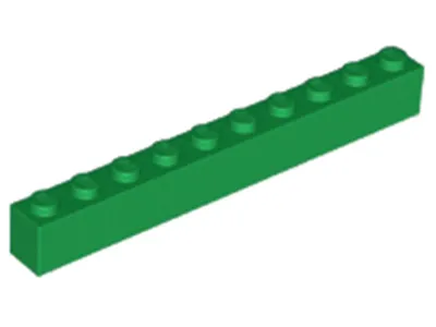 Produktbild von Lego® 250 Stück 6111 Stein Brick 1x10 Part Basic Steine 250 Grün