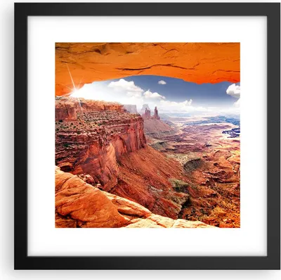 Produktbild von Gerahmtes Poster - Schwarzer Rahmen - Amerika arizona schlucht geologie - 30x30 cm - Wand Bild - Wanddeko - Wandbilder - Wandposter - Bilderrahmen - Bilder - Kunstdruck - Wandbild - P2BAC30x30-2645