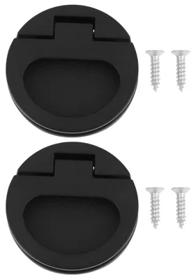 2er-Set Flush-Pull-Ringgriff 43,5x7 mm schwarz für Schubladen