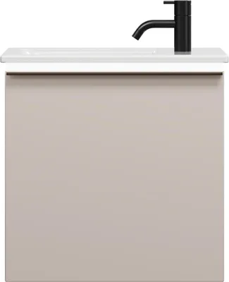 Image de burgbad Eqio Slim lavabo en céramique avec meuble sous-lavabo et éclairage LED, 520x310x520mm, SHCH052F6583C0001G0252