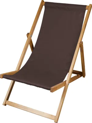Produktbild von Liegestuhl Strandliege Sonnenliege Gartenliege Holz Geölter Liege Holzstrandliege 120kg Braun