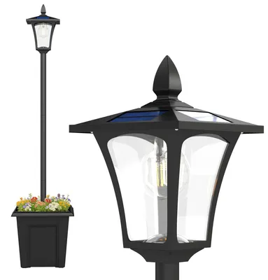 Produktbild von Outsunny Solar Gartenlaterne, Wetterfeste Wegleuchte 160 cm hoch, mit LED