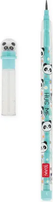 A pencil with a panda design and a separate cap with a panda face.