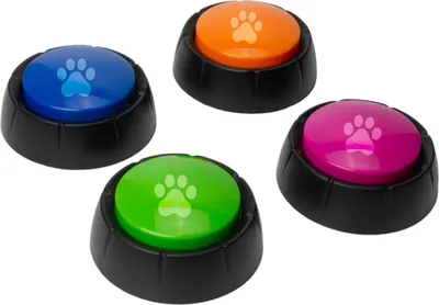 Produktbild von Hundeknöpfe mit Aufnahmefunktion - Hunde Buttons für Hundetraining im 4er-Set