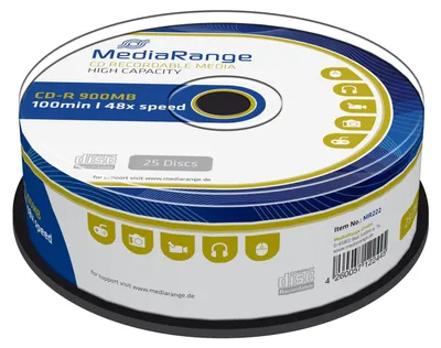 Productafbeelding van CD-R 900MB 100min 48x schrijfsnelheid, 25 Cakebox