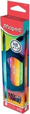 Image de Crayon énergétique avec gomme HB 12pcs MAPED