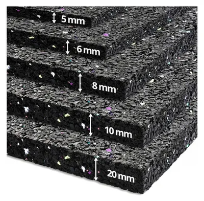 Produktbild von Anti-Vibrationsmatte für Waschmaschinen - Schallschutzmatte, Dickes Gummi, Schall- und Stoßdämpfend, Dicke: 5 mm; 100 x 62,5 cm