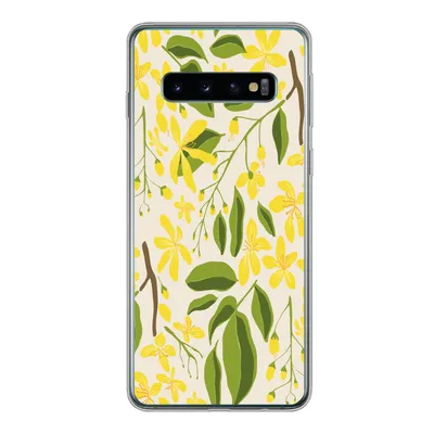 Produktbild von MuchoWow® Handyhülle Schutzhülle Hülle für Samsung Galaxy S10 Blume - Gelb - Muster Silikon Softcase Handy Hülle - Handytasche