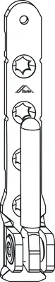 Produktbild von Roto NX Ecklager P6/130 PVC verstellbar mit 2 Bohrzapfen TK 130kg Stahl verzinkt