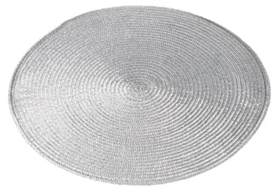 Produktbild von Rundes Tischset - silber - Kunststoff - D38 cm - Tischdekoration - Untersetzer