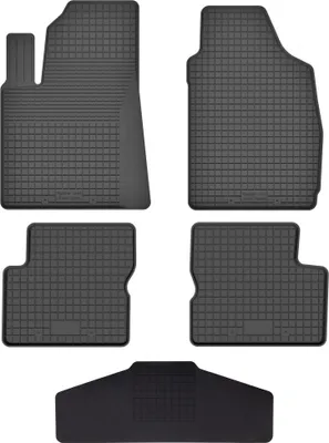 Produktbild von Gummi Fußmatten Set Für: Fiat 500 (2007-2013) Gummimatten Schwarz