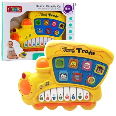 Obrázok produktu pre Elektrický vzdelávací klavír pre batoľatá Lokomotíva žltá