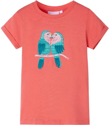 Produktbild von Design Kinder-T-Shirt Korallenrosa 116, Langarmshirts 2024 Neu