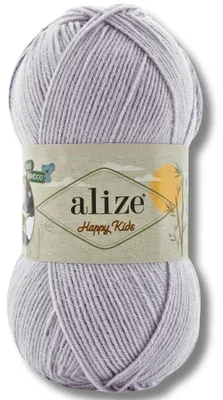 Image de Alize 1 x 100 g de laine Happy Kids, unie, pour le crochet et le tricot (Soft Lilac - 451)