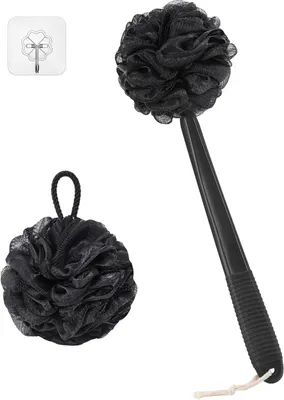 Obrázek produktu pro Houbička na tělo s loufou, 43 cm, s protiskluzovou rukojetí, vhodná do sprchy