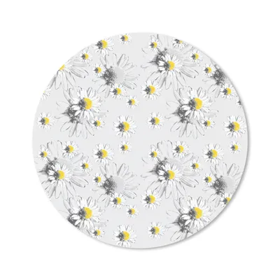 Produktbild von MuchoWow® Mauspad Mousepad Gänseblümchen - Kamille - Blumen - Muster 50x50 cm - Mousepads - Maus Mat - Pad - Mausunterlage - Vinyl