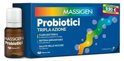 Immagine prodotto di Massigen Probiotici 10 Flaconcini X 8 Ml Prezzo Pieno