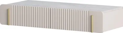 Immagine prodotto di Malmi Tavolo da trucco sospeso con cassetti – 100 cm Design sospeso | Colore: cashmere/crema bianca/oro