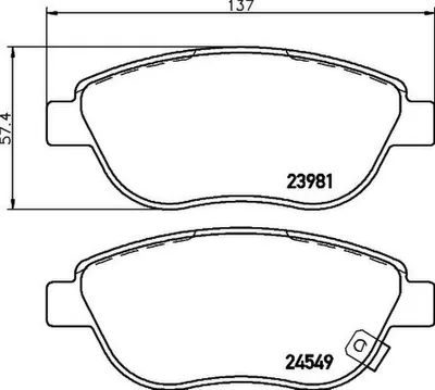 Produktbild von HELLA Bremsbeläge Satz Vorne Bremsklötze für OPEL Corsa D Schrägheck (S07) 8DB 355 013-371