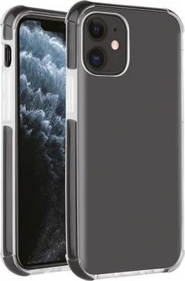 Produktbild von Rock Solid, Anti Shock Schutzhülle für iPhone 12, iPhone 12 Pro transparent/schwarz (62130)