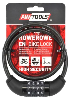 Obrázek produktu pro AW Tools – řetězový zámek na kolo AW3180 (65 cm x 8 mm) (černý)