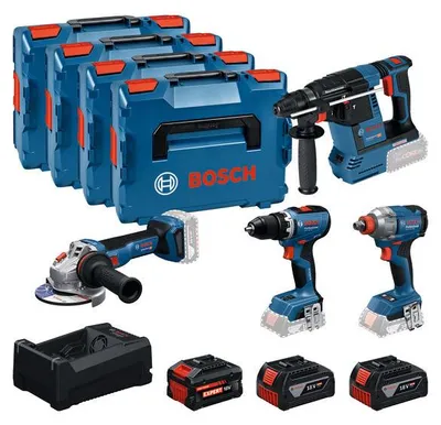 Produktbild von Combo Kit 18V Werkzeug-Set: GSR 18V-65 + GDX 18V-285 + GBH 18V-26 + GWS 18V-11