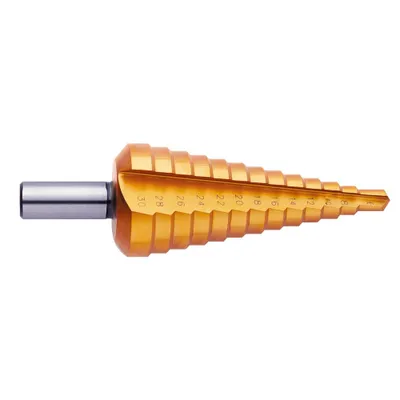 Produktbild von Stufenbohrer. HSS. 4-6-8-10-12-14-16-18-20 mm. TiN