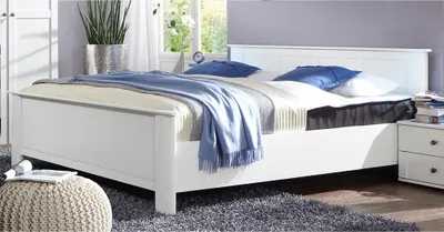 Produktbild von Doppelbett 160x200cm, weiß, CROPANI-43