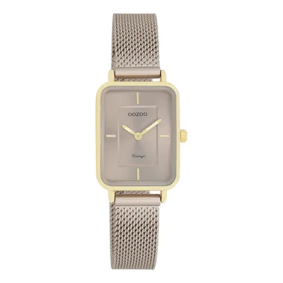 Produktbild von Oozoo Damen-Herren Metallarmband Uhr Vintage Series beige Analog Quarzuhr UOC20384