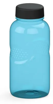 Obrázek produktu pro Láhev na pití Carve 'Refresh' o objemu 500 ml – bez BPA, s těsným uzávěrem, vhodná do školy, na sport a do volného času – průhledná modrá/černá