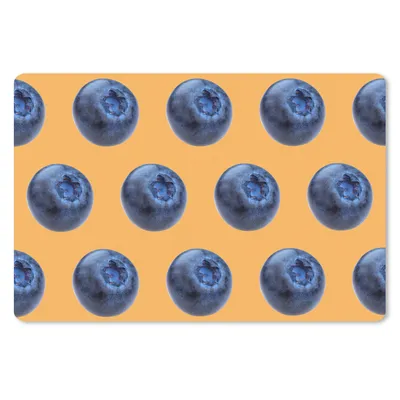 Produktbild von MuchoWow® Schreibtischunterlage Heidelbeere - Muster - Orange 60x40 cm - XXL Mauspad - Großes Mauspad